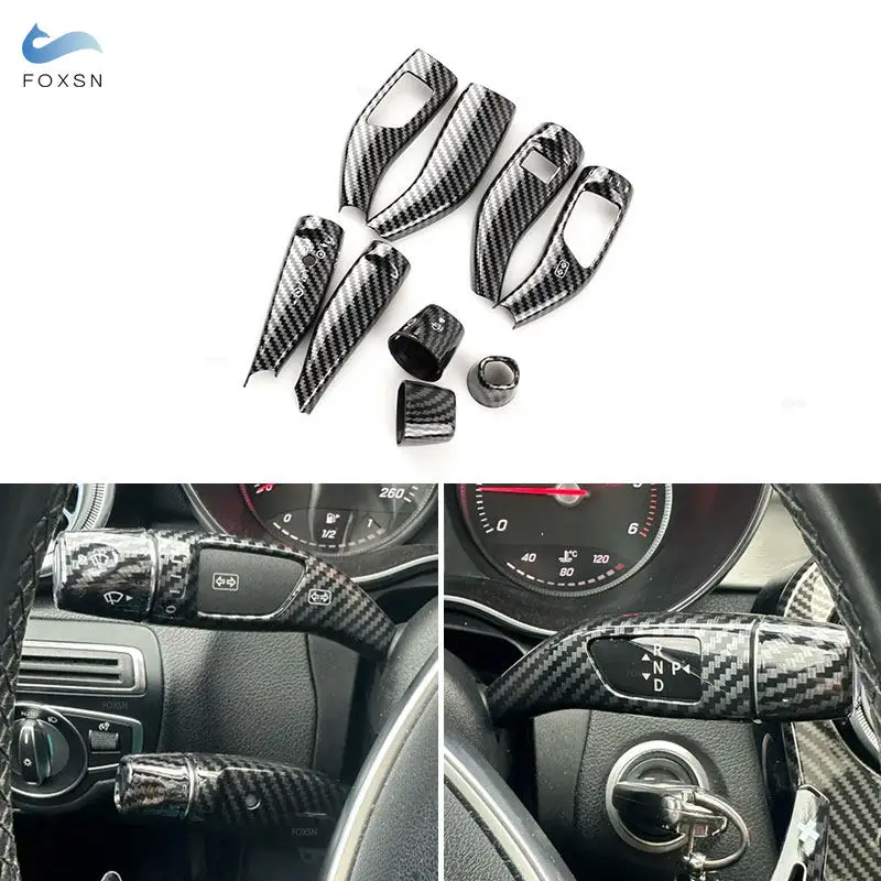 

For Mercedes Benz A B C E S G V GLK W204 W205 W212 W213 W176 W246 X253 X156 W463 X166 Car Wiper Shift Lever Cruise Cover Trim