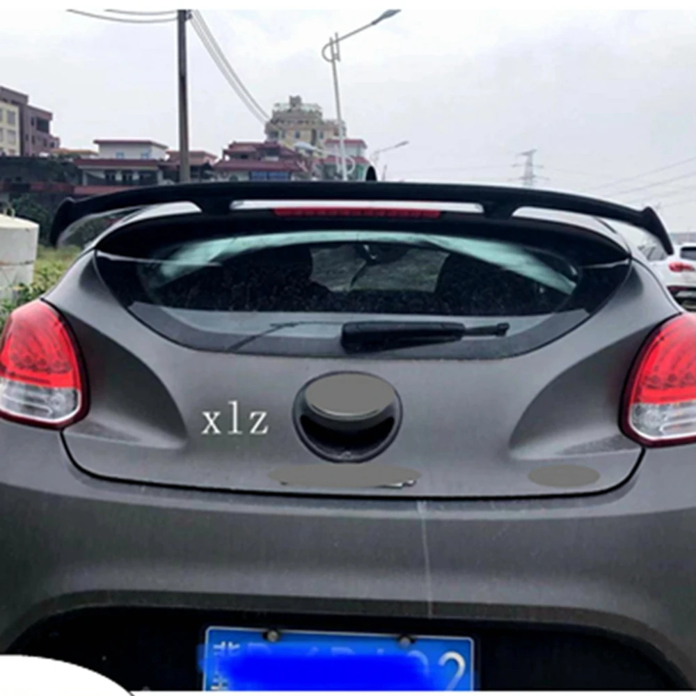 For For Hyundai Veloster 2012-2020 high quality ABS Plastic Unpainted Color Rear Spoiler Wing Trunk Lid Cover Car Styling 