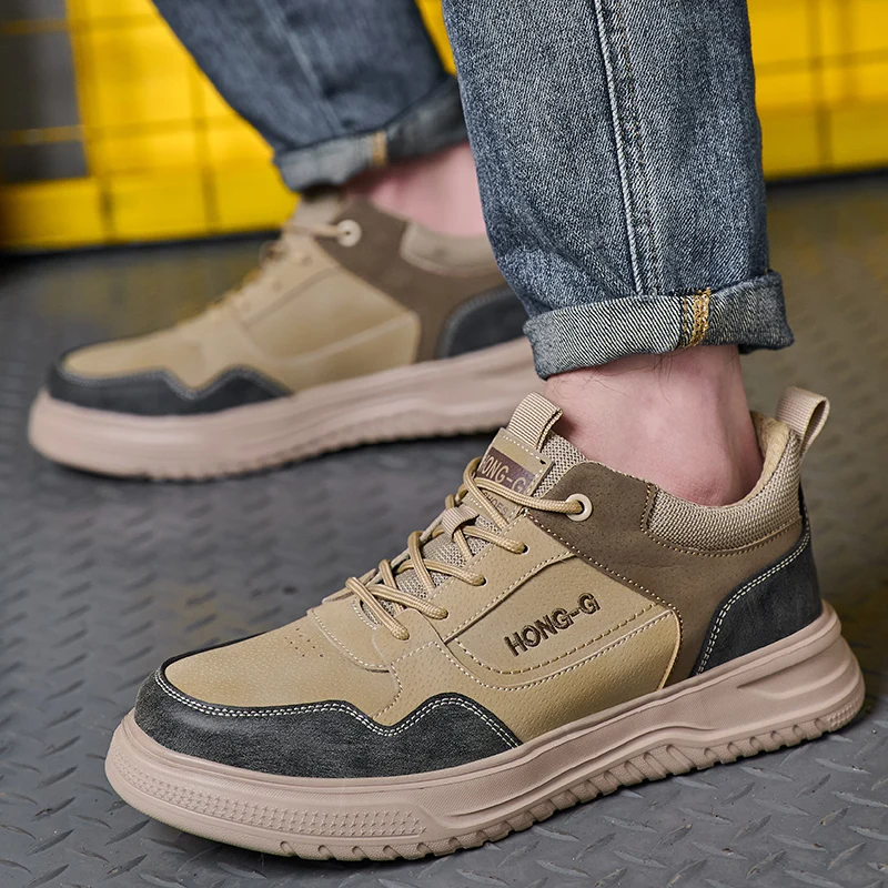 Steel Toe Safety Shoes Mens Lightweight Breathable Puncture Proof Light Sneaker, security protection Indestructible Work Shoes