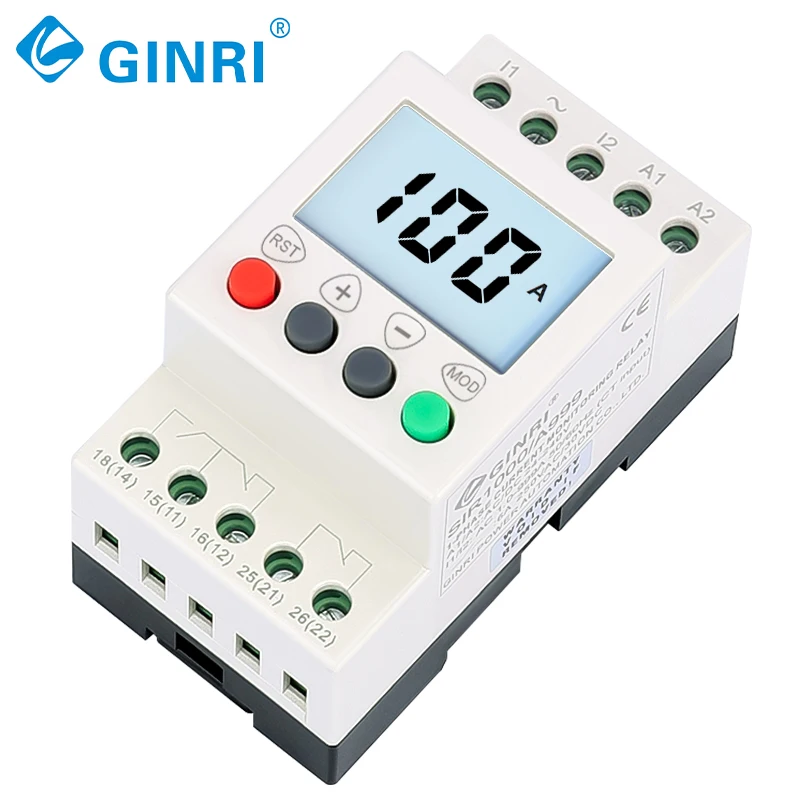 GINRI SIR1000/A999 Adjustable LCD Digital Display Current Monitoring Relays