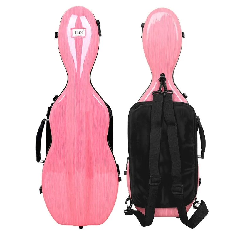 4/4 Violin Backpack Carbon Fibre Violins Box Lightweight Double Shoulder Strap Violin Bag Handheld Violins Case with Hygrometer