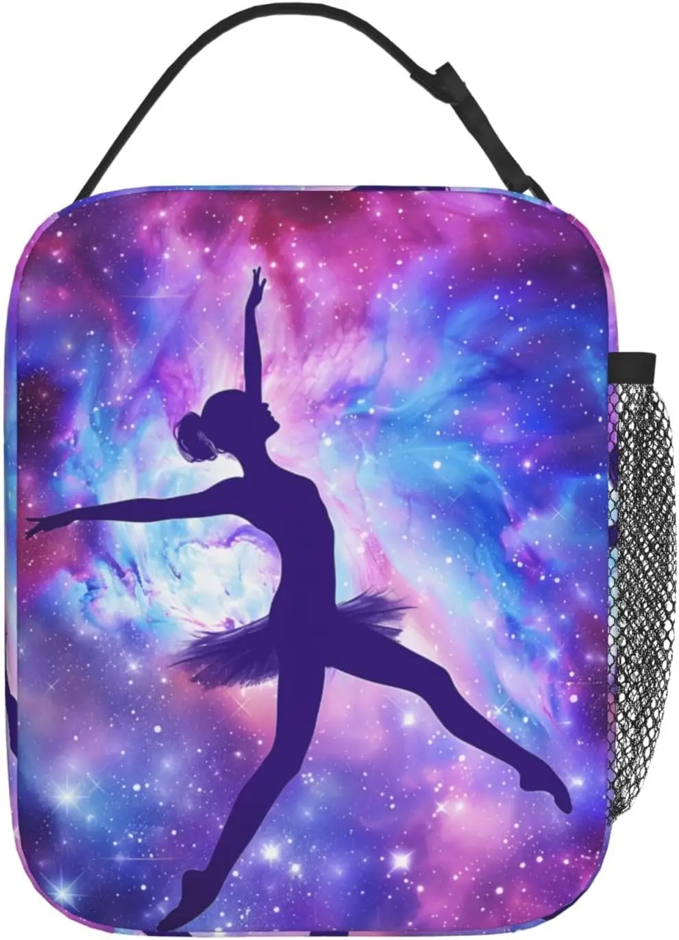 Galaxy Dancer Lunch Box for Women Adults Kids, Insulated Cooler Polyester Pretty Ballerina Lunch Bag