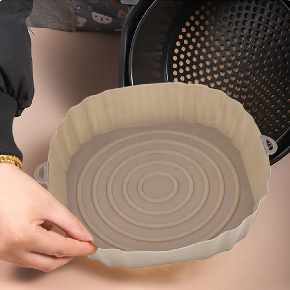 Air Fryer Silicone Baking Tray Reusable Basket Mat Non Stick Round Microwave Pads Baking Mat Oven Air Fryer Liner Dropshipping