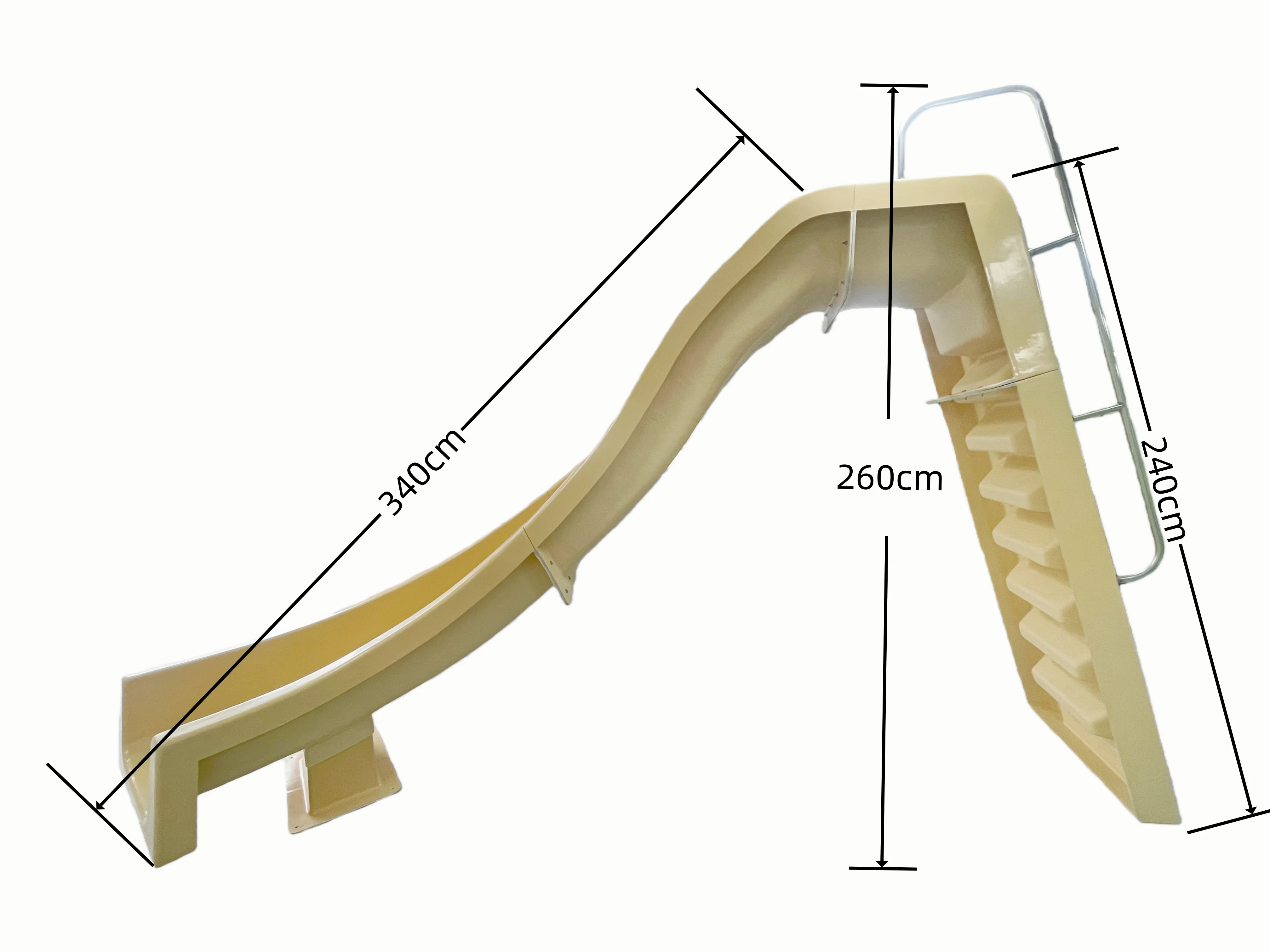 Fiberglass Residential Water Slide Home Villa Swimming Pool Durable UV-Resistant Customizable Outdoor Pool Slide Safe
