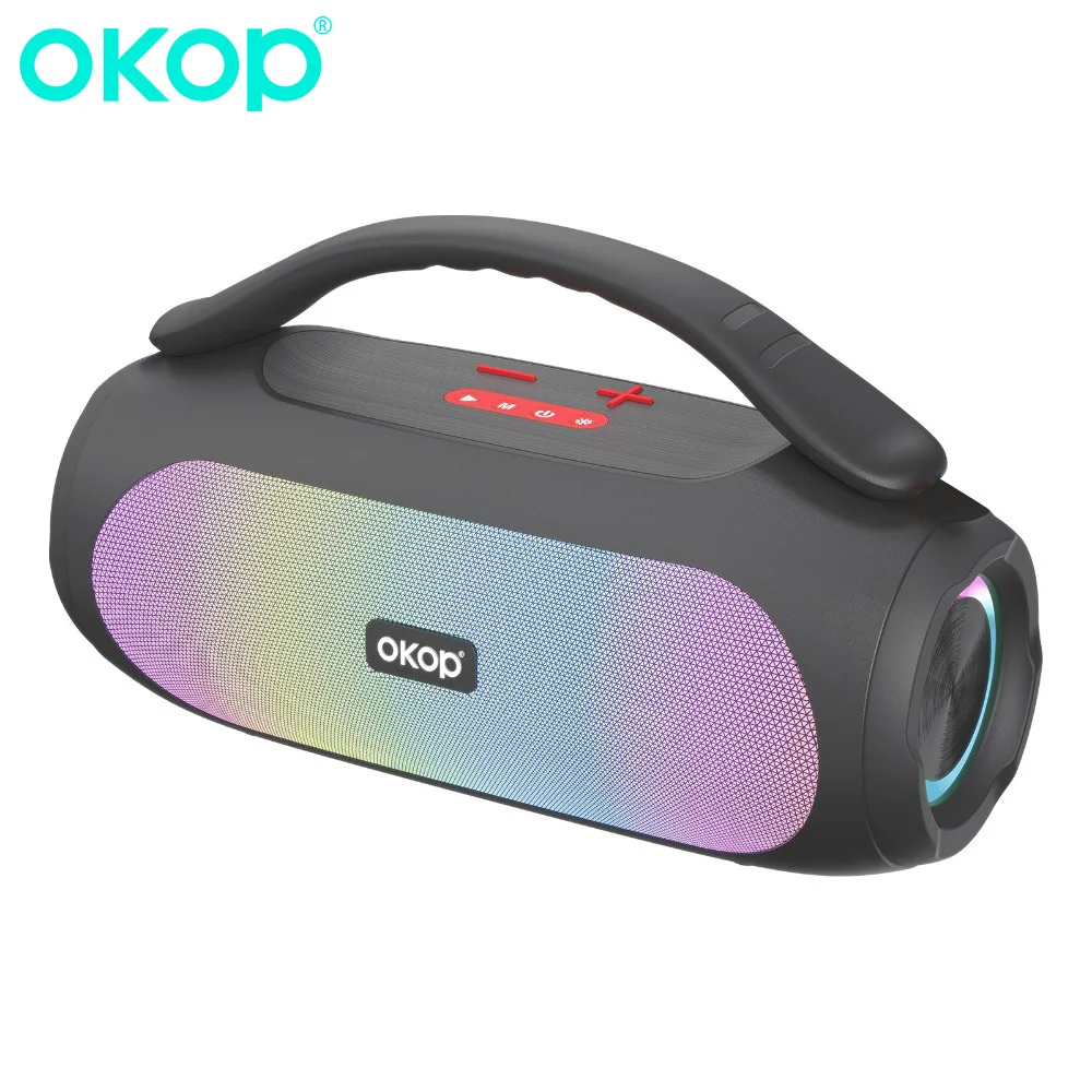 

OKOP Bluetooth Speaker 40W High Power High Sound Quality Sound System Colorful Atmosphere Light Fitness Exercise,Outdoor Camping