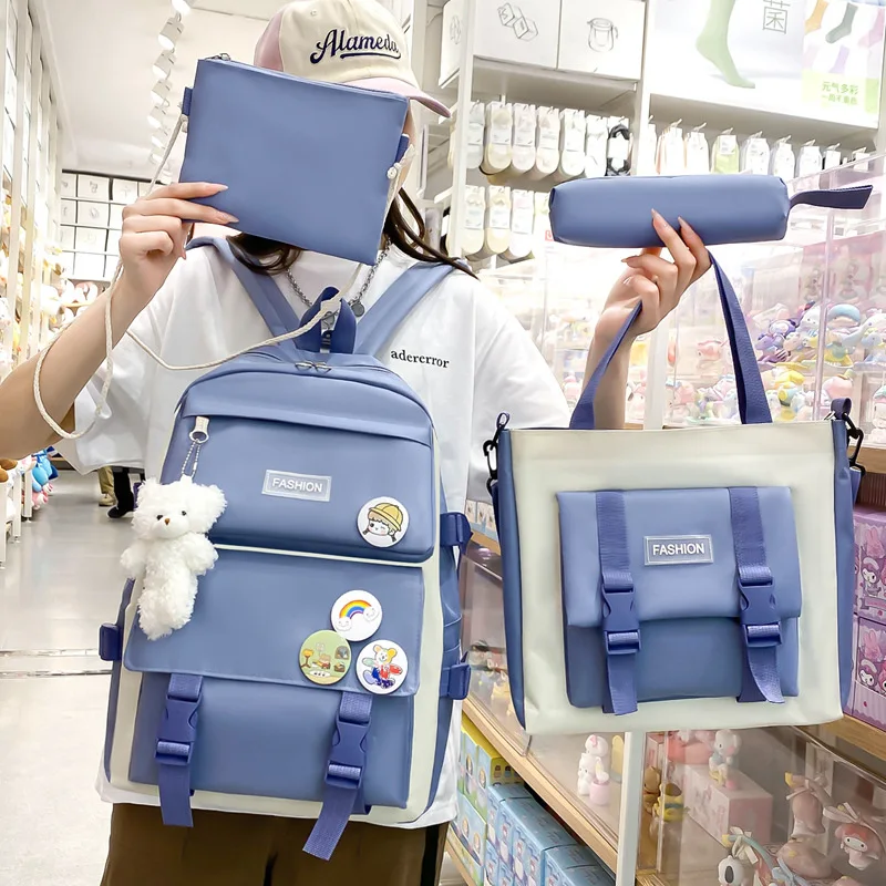 Mochila de lona para estudiantes, Mochila de dibujos animados, bolsa de viaje al aire libre a la moda, bolsas de clase para niñas, mochilas escolares, mochilas bonitas