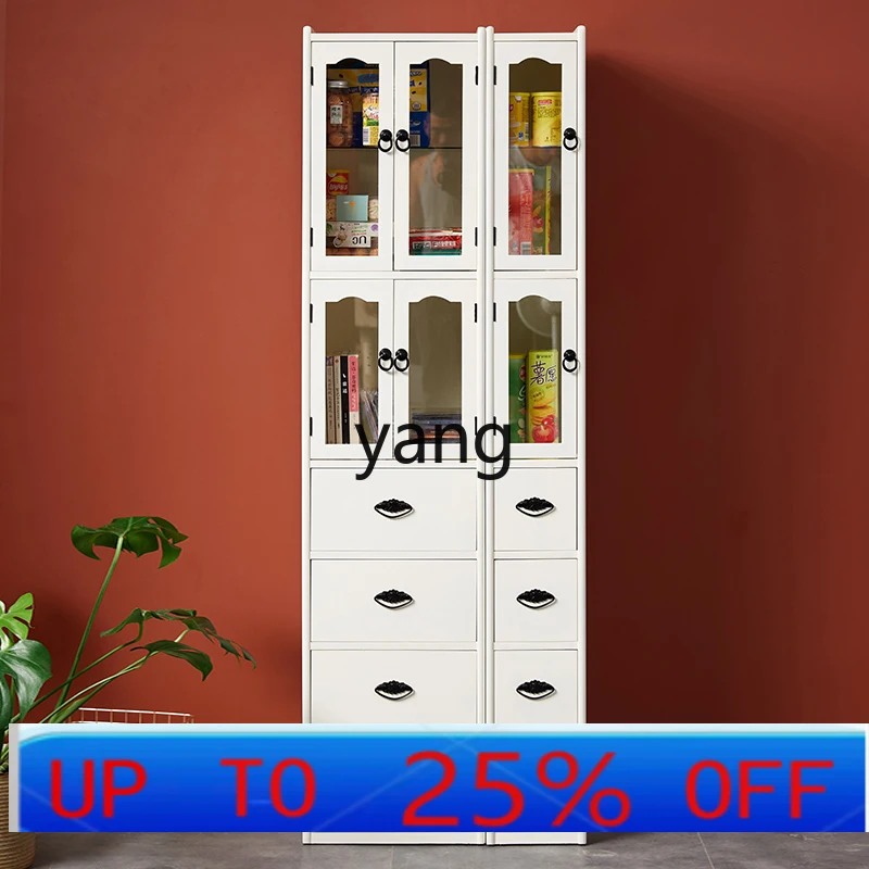 

Lhh solid wood simple clip gap storage cabinet narrow height vertical rack kitchen locker