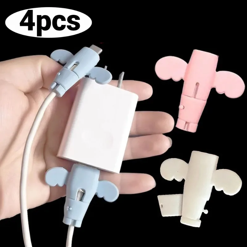 Cute Cartoon Cable Organizer Silicone Charging Cord Data Wire [rotectors Anti-break Cable Protective Saver for Cell Phone Laptop