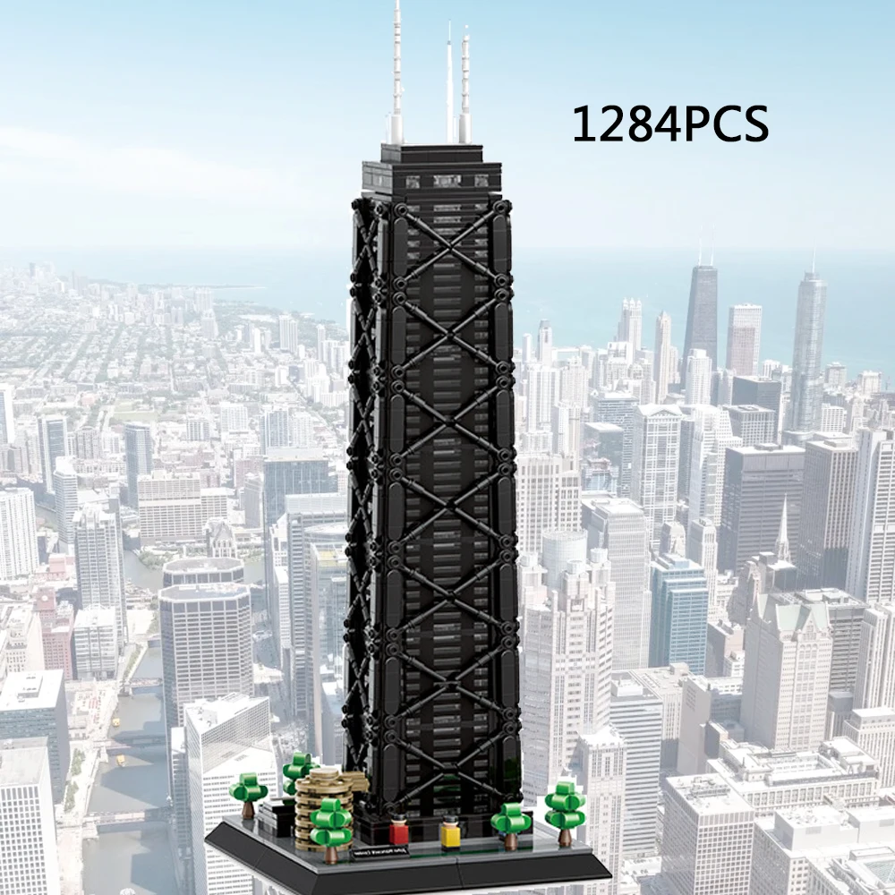 الإبداعية الولايات المتحدة شيكاغو العمارة الحديثة نموذج بنة مركز جون هانكوك التجاري الطوب ألعاب تعليمية