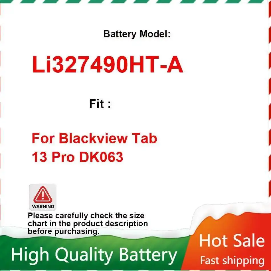 

Аккумулятор для планшета 7680 мАч Li327490ht-A для Blackview Tab 13 Pro DK 063, сильная совместимость, быстрая зарядка