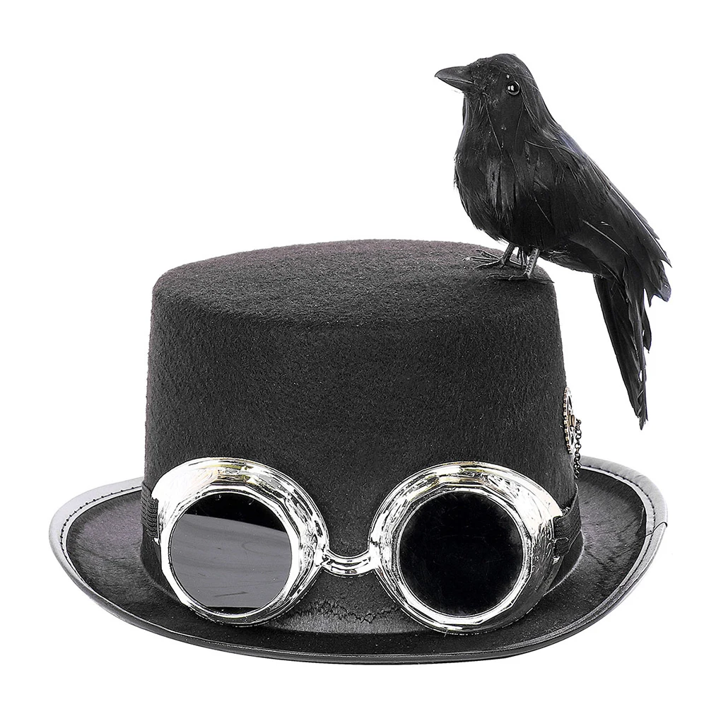 1PC Black Novelty Steampunk Hat Unique And Stylish Accessory For Any Occasion Costume Hat Premium Cap