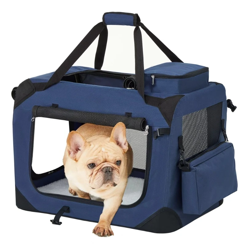 Foldable Portable Pet Tote Bag Dog Cat Transport Travel Bag Strap