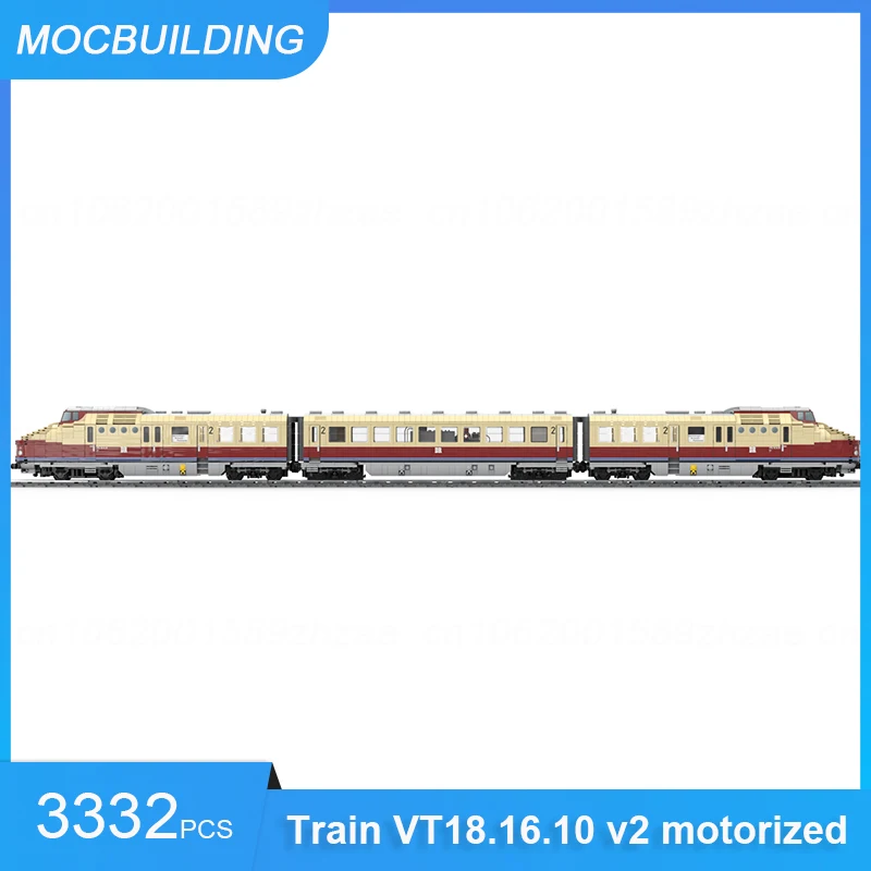 MOC Building Blocks Highspeed Train VT18.16.10 Extension Set Model Transportation DIY Assemble Bricks Educational Toys Gifts