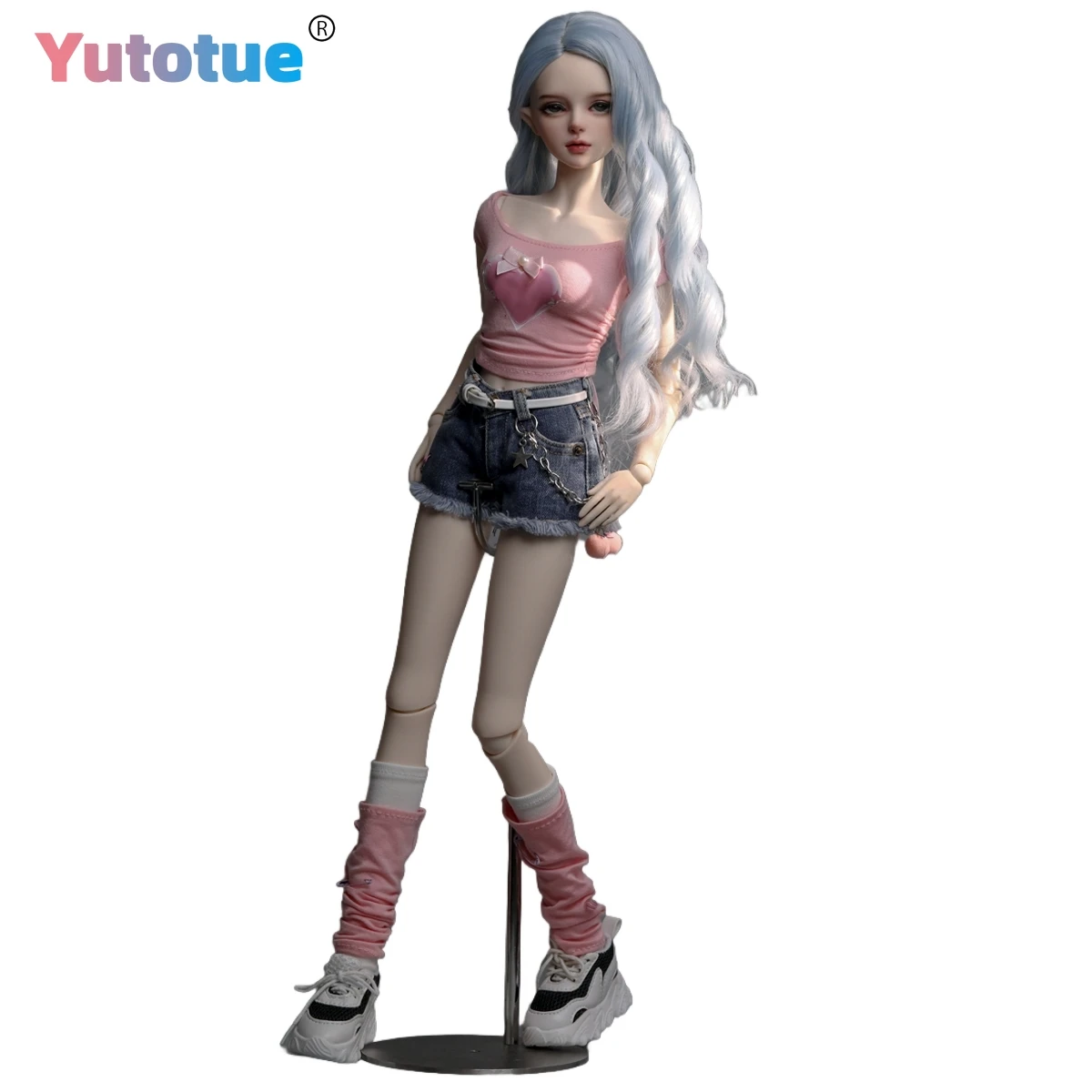 

YUTOTUE 56cm Height Female Doll Toy 1/3 BJD Doll with T-shirt Shorts Shoes Handpainted Makeup Lifelike