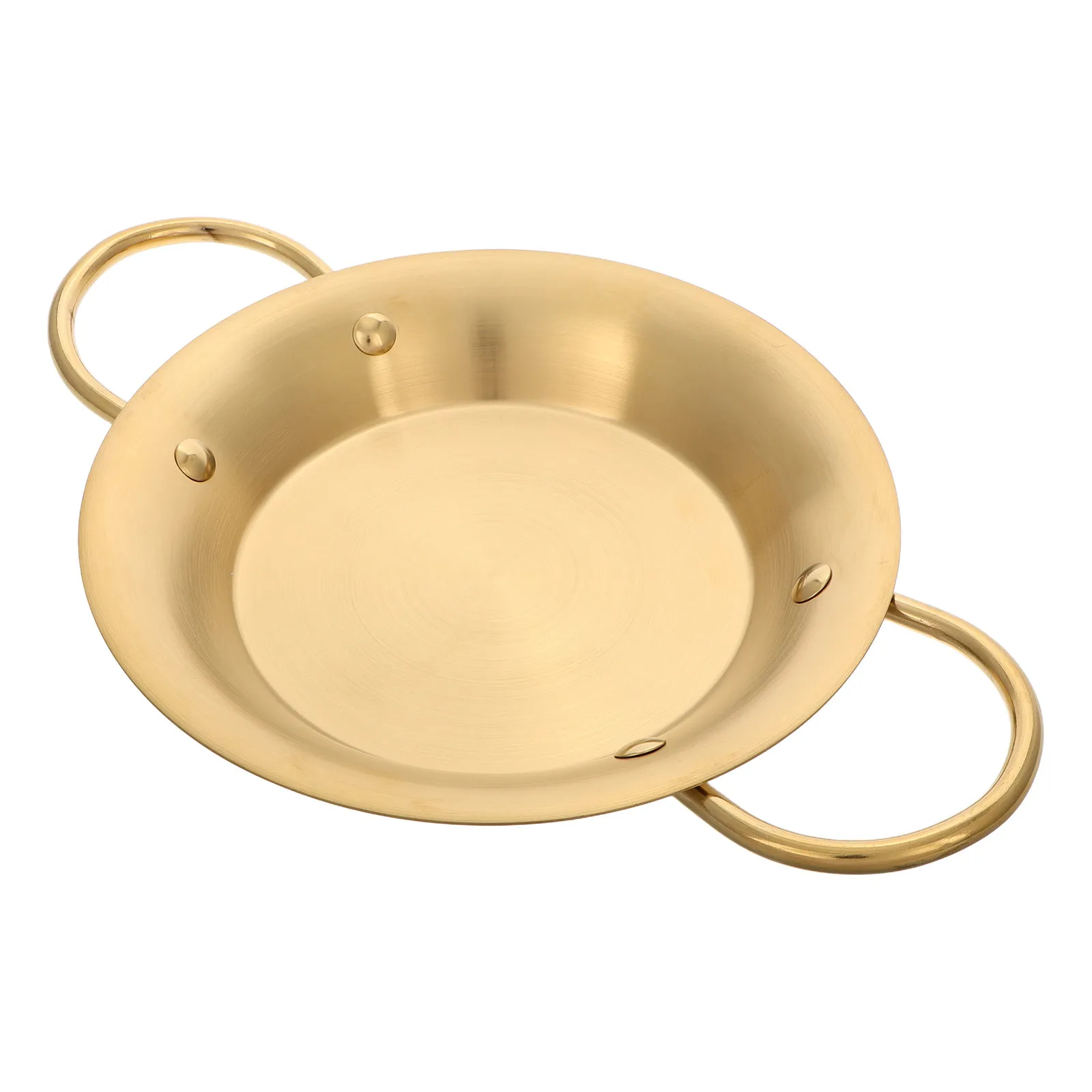 Korean Stainless Steel Seafood Platter Double Handle Thickened Pan Suitable for Baked Rice Lobster Fried Chicken Heavy Duty