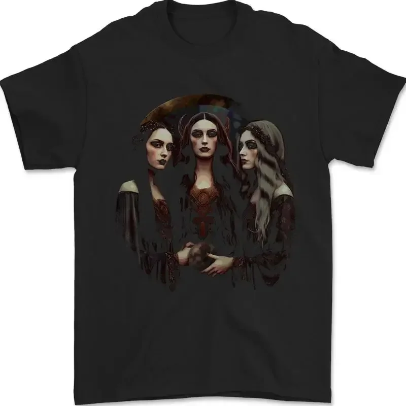 Three Witches Fantasy Witchcraft Sorcery Mens T-Shirt 100% Cotton
