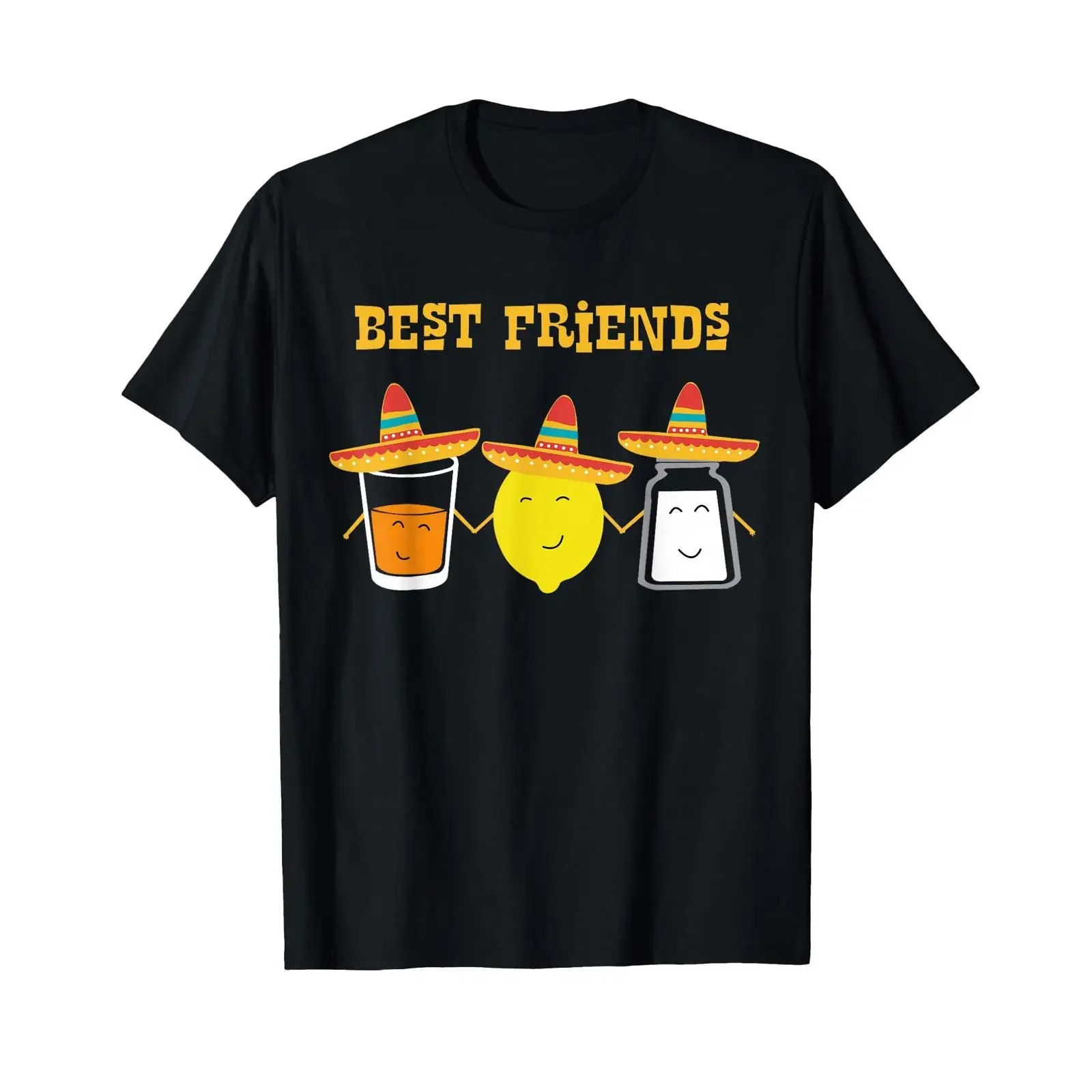Tequila Sombrero Best Friends Drinking Stag Party T Shirt vintage Washed Slightly Top For Everyday Wear Breathable Soft Stylish