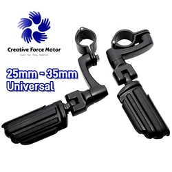 Motorcycles 25-35mm Clamp Engine Guard Highway Foot Pegs For Harley Honda Yamaha Kawasaki Road King Street Glide 3 Davidson Dyna