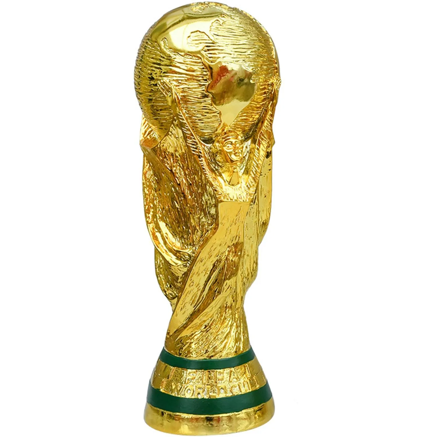 Golden Resin Football Trophy Champions Soccer Trophies Resin Ornament Football Fan Gift Home Decoration Craft World Golden