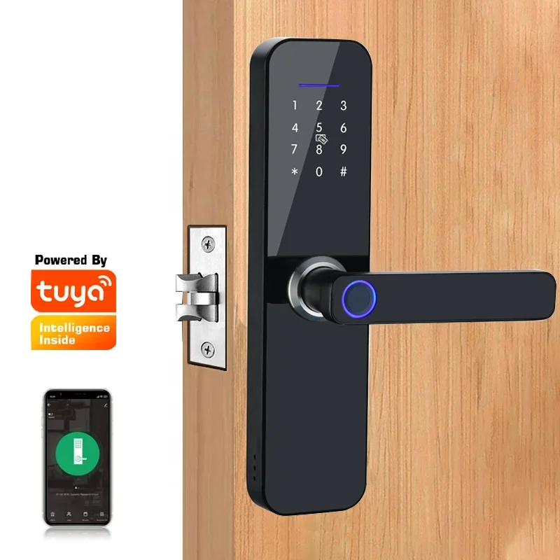 

Waterproof Tuya Biometric Fingerprint Lock Home Security Intelligent Smart Lock With WiFi APP Password RFID Door Lock