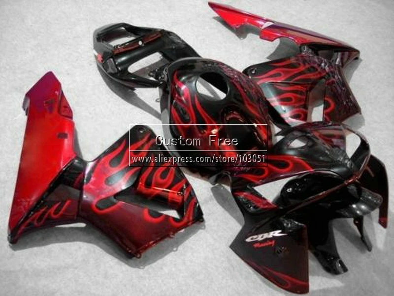 New molding road fairings set for Honda red flame 600 RR fairing 2005 2006 600RR CBR600RR 05 06 motorcycle parts & seat co