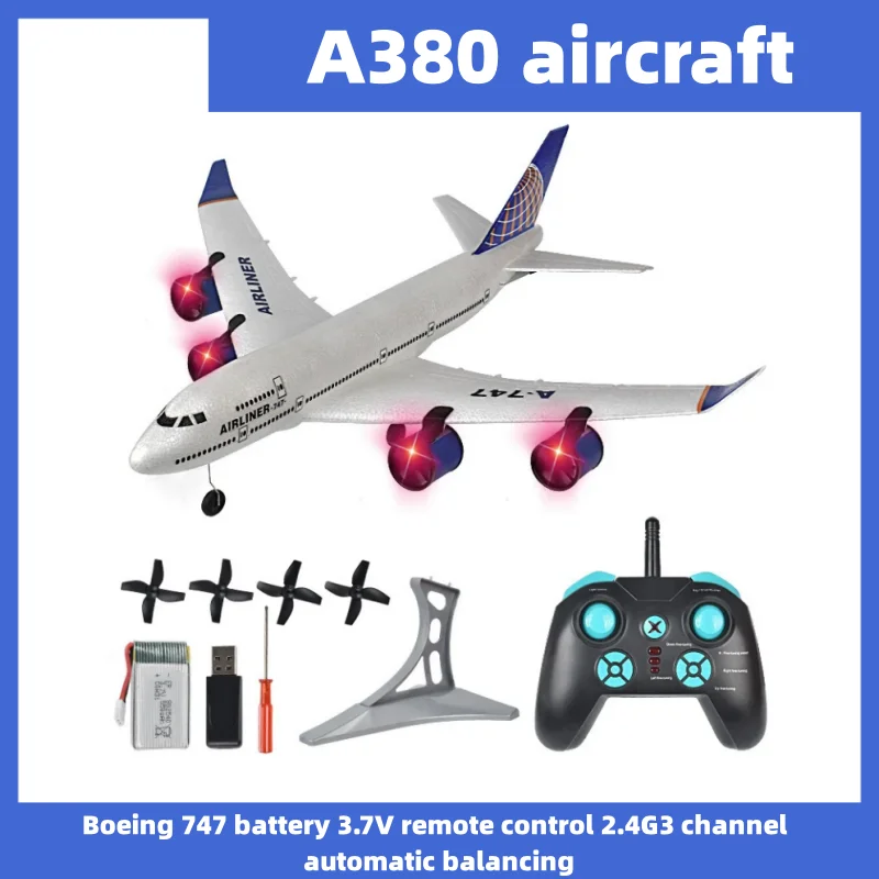 

Remote Control A380 Aircraft Boeing 747 Airbus Fixed Wing Foam Model Aircraft Three Channel Glider Model