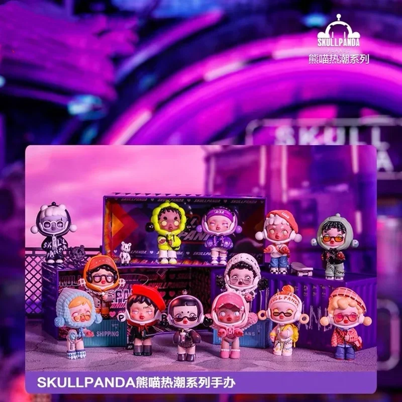 

POP MART Skullpanda Panda слепая коробка Guess Bag 100% оригинальные игрушки куклы милые экшн-фигурки аниме настольные украшения коллекция подарок