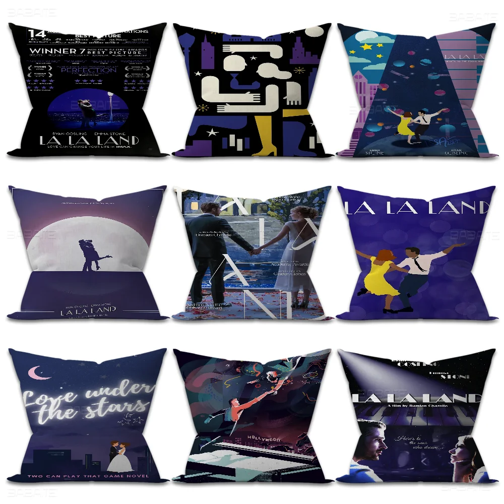 La La Land Move Pillowcase Toon Gift Cushion Cover Bedroom Home Sofa Chair Seat Decor Pillow Case