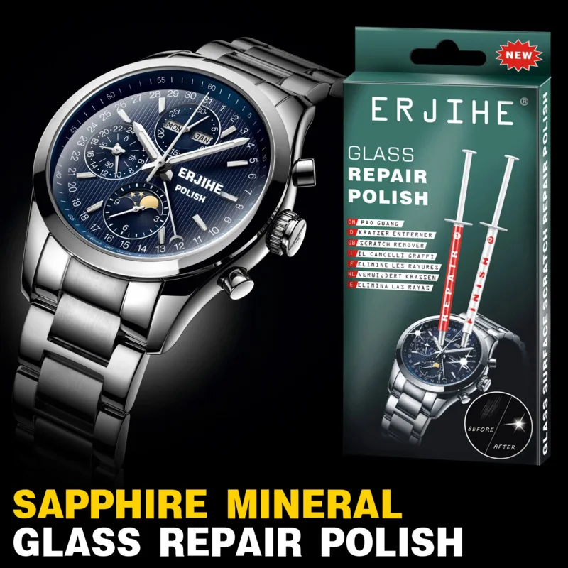 ERJIHE Watch Scratches Polishing Mineral Glass Mirror Surface Sapphire Glass Scratches Lens Scratches Polish Paste Liquid Swatch