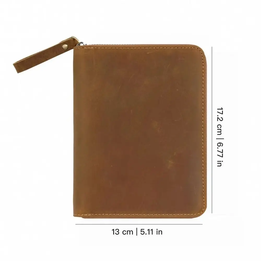 جديد جلد A6 غطاء للكمبيوتر الدفتري الإبداعية لينة 5-فتحة القلم حقيبة دائم متعدد الوظائف سستة التفاف ل Hobonichi/Stalogy/Midori