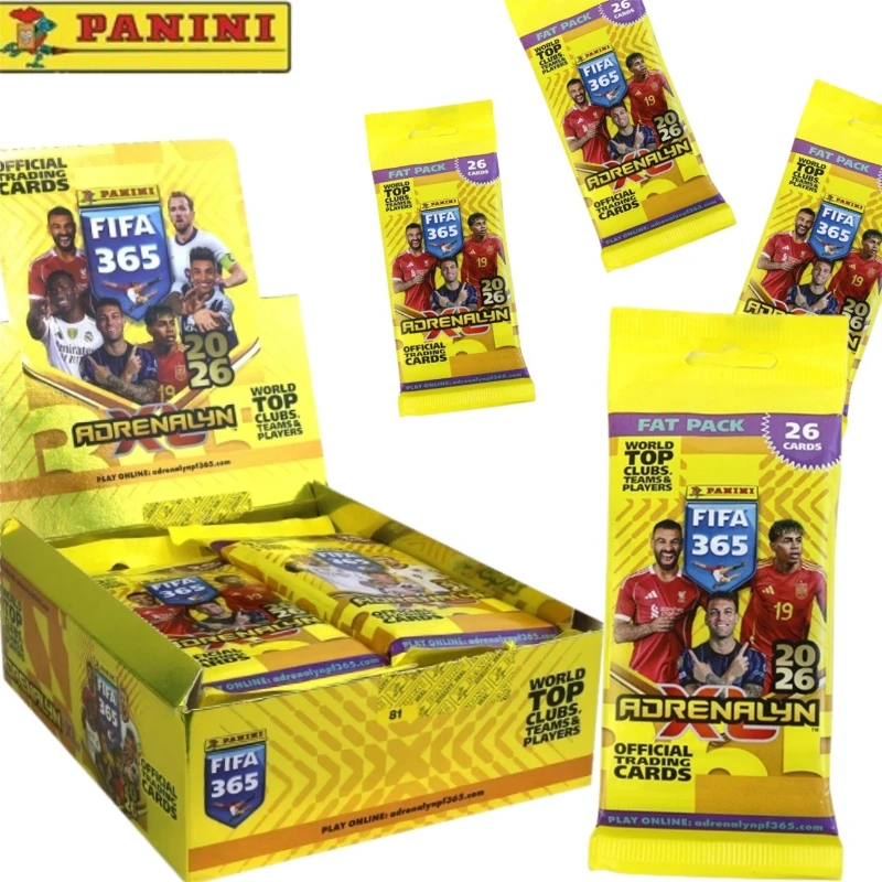 

Коллекционные футбольные карточки Panini FIFA 365 Adrenalyn XL сезона 2026 года — консервированные коллекционные товары с изображениями ведущих клубов и игроков мира (подарок для фанатов)