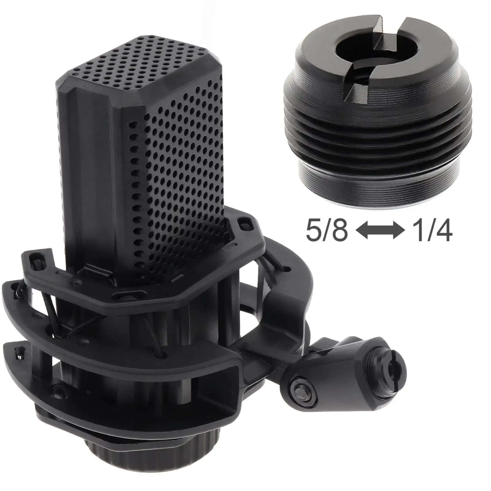 5/8-inch mannelijk naar 1/4 inch vrouwelijk microfoonstandaardhouder adapters giekarm schroefdraadadapter, microfoonstandaardadapter