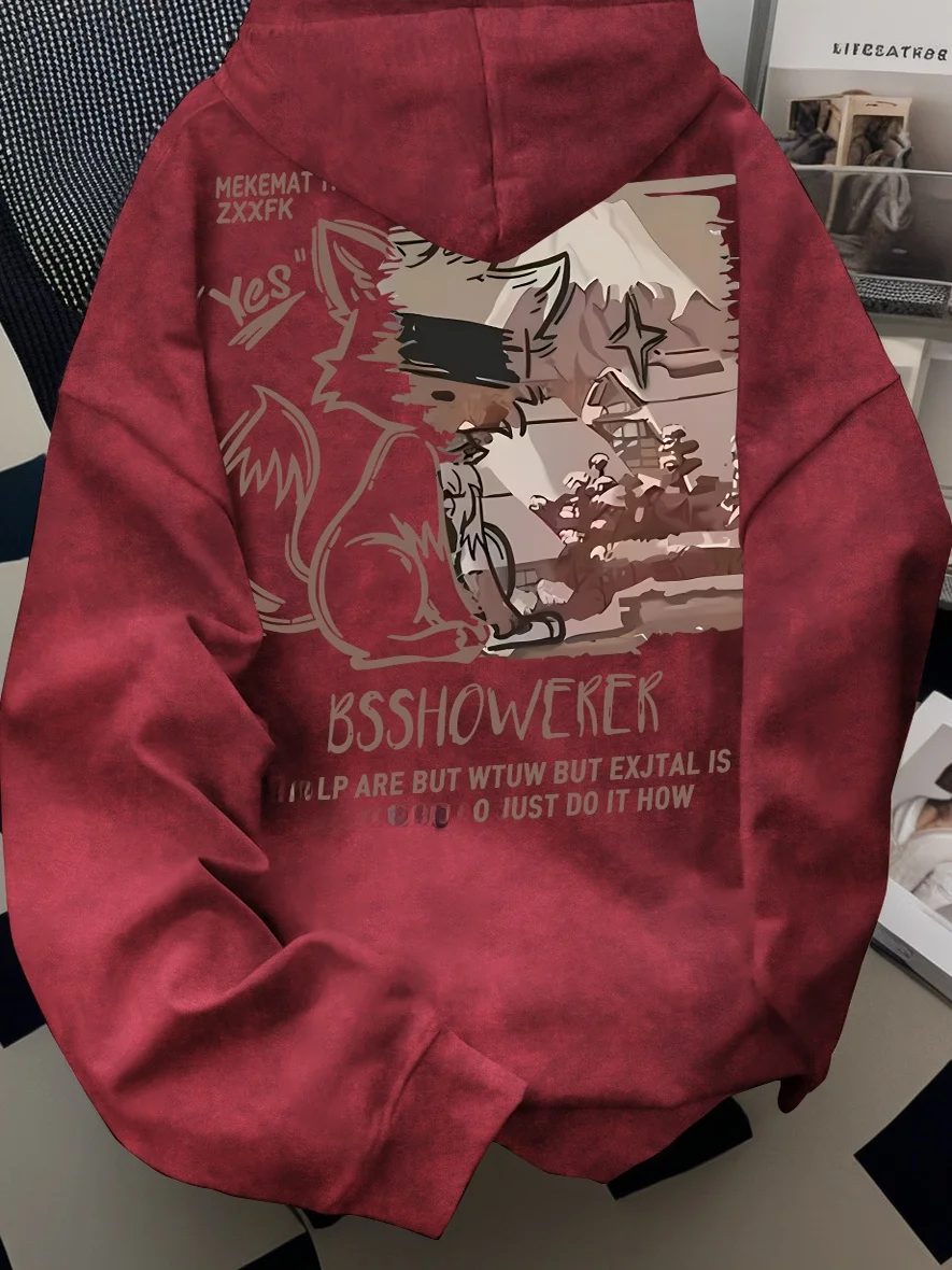 

2025 New Heavyweight Tie Dye Hoodie Sweatirt Loose ex Spring Autumn Couple's Loose Fit Long Sve Printed Hoodie