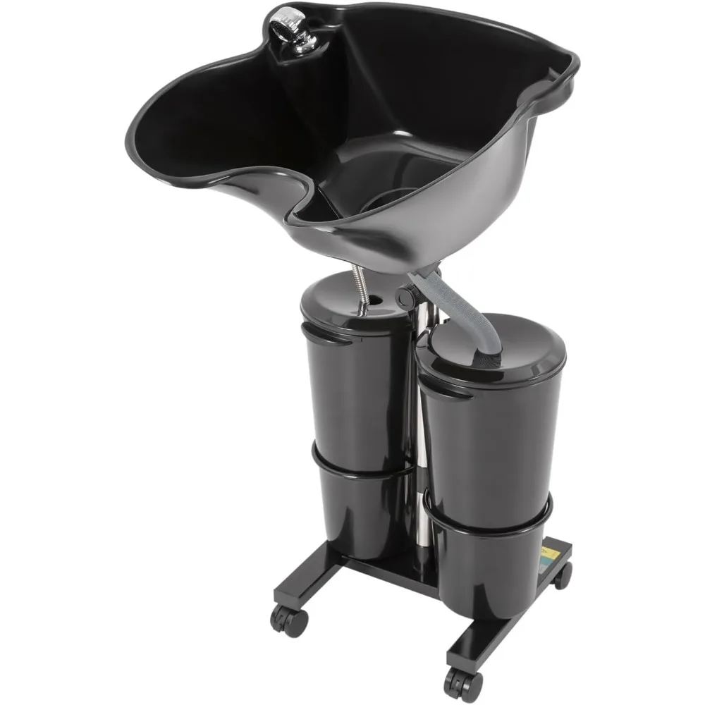 

Shampoo Bowl Shampoo Unit with Electric Pump,Bucket and Drain Hoses,Height Adjustable,Barber and Hair Salon Accessories