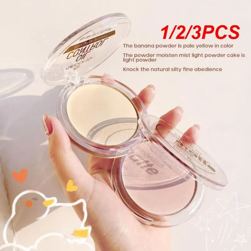 1/2/3PCS Waterproof Matte Translucent Powder For Oil Control Skin Care Popular Long-lasting Translucent Banana Loose Powder