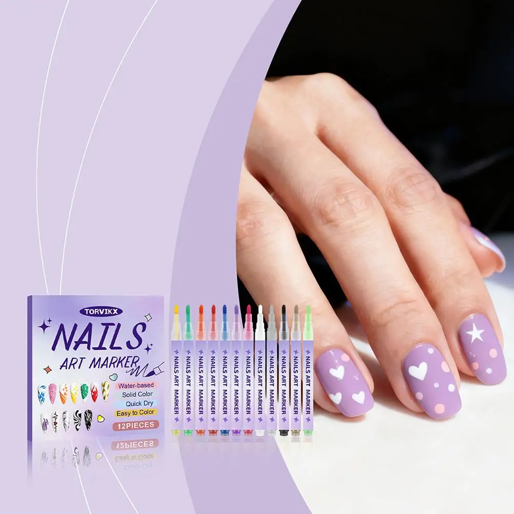 

Nail Art Graffiti Pen Nail Marker Drawing Acrylic Paint Waterproof Pen Painting Nail Manicure Fine Quick-dry Extra Marker N Z5F3