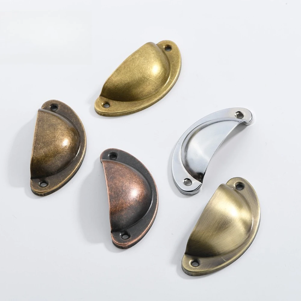 

10pcs 82MM Antique Drawer Shell Handle Retro Semi-circular Medicine Furniture Cabinet Decoration Iron Antique Shell Pull Handles