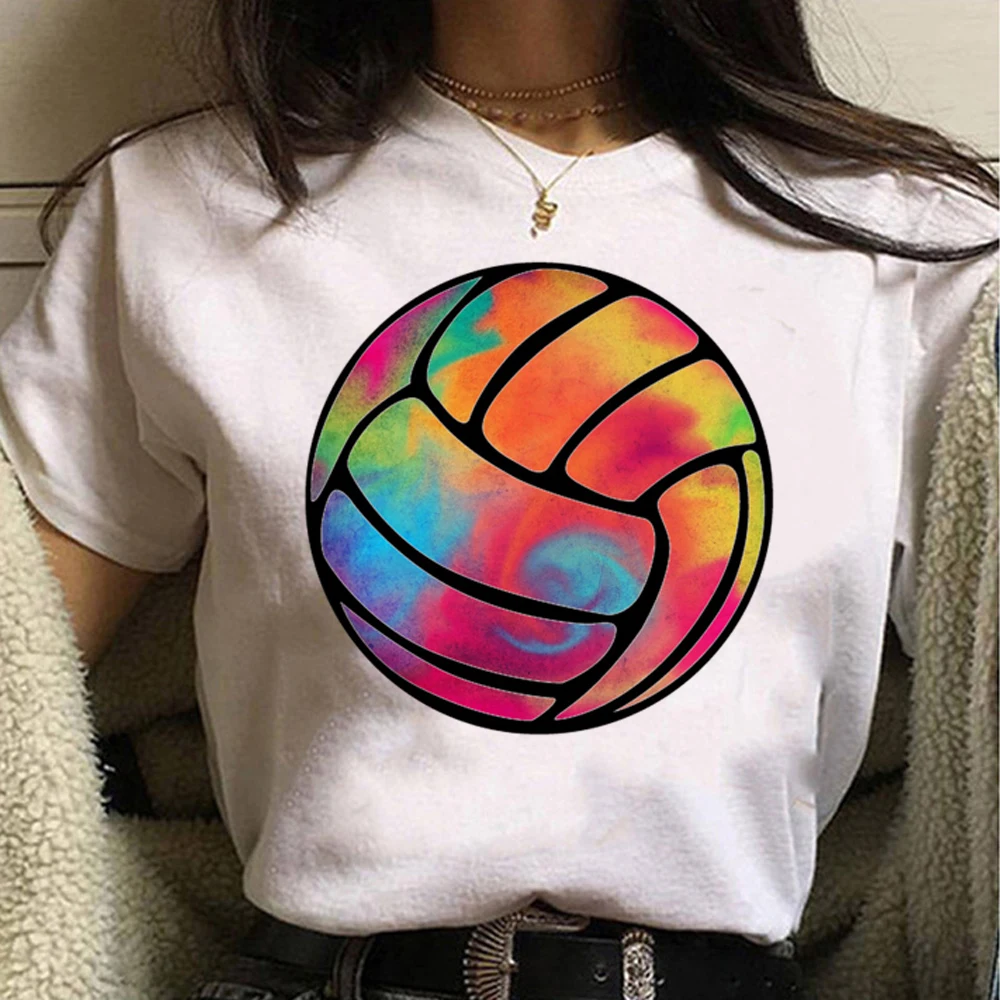 Volleyball Tee women designer Y2K t-shirts female graphic manga clothes