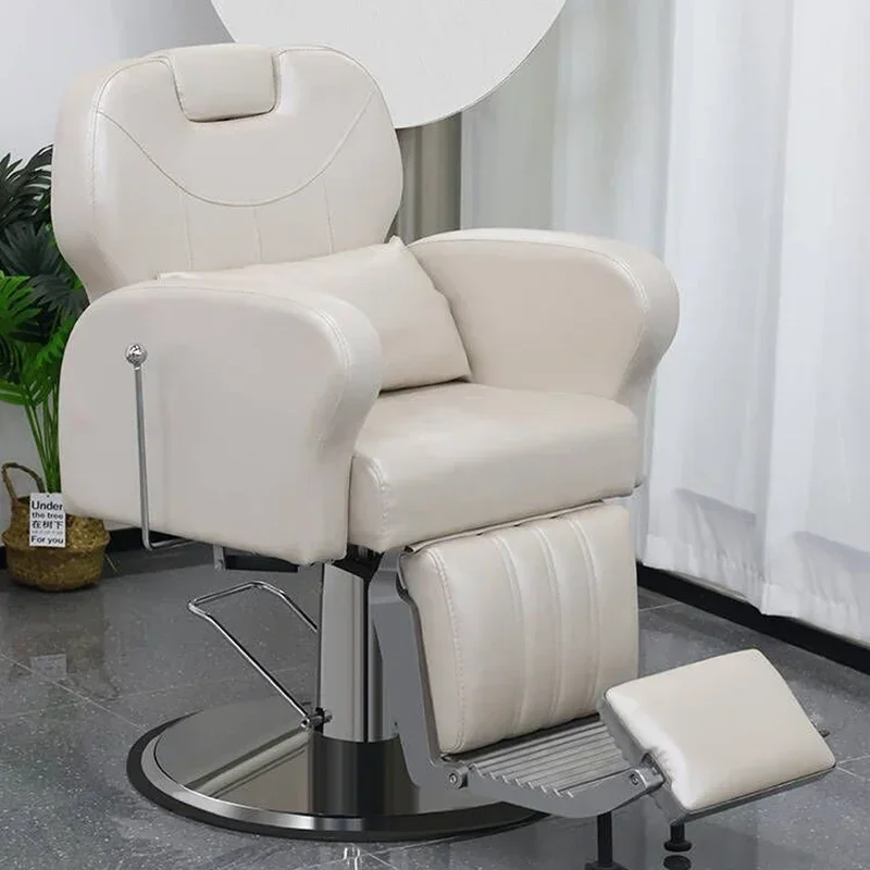 

Barbershop Chair Luxury Barber Hair Salon Rotating Aesthetic Hairdresser Shop Barbers Beauty Wheels Professional Armchair Silla