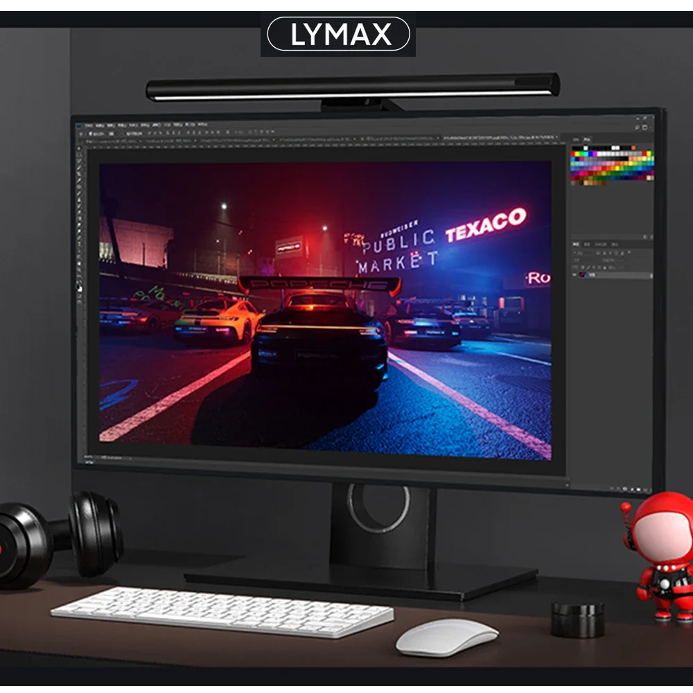 

LYMAX Desk Lamp Screen bar Display Hanging Light Eyes Protection PC Computer Monitor Light Bar Wireless Remote Control Touch