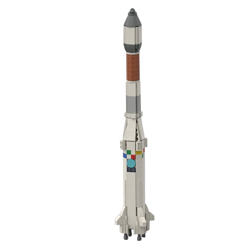 

Gobricks MOC Space Arianes 1 Artificial Satellite Carrier Rocket 1:110 Scale Building Blocks Universe Vehicle Bricks Toys Gifts