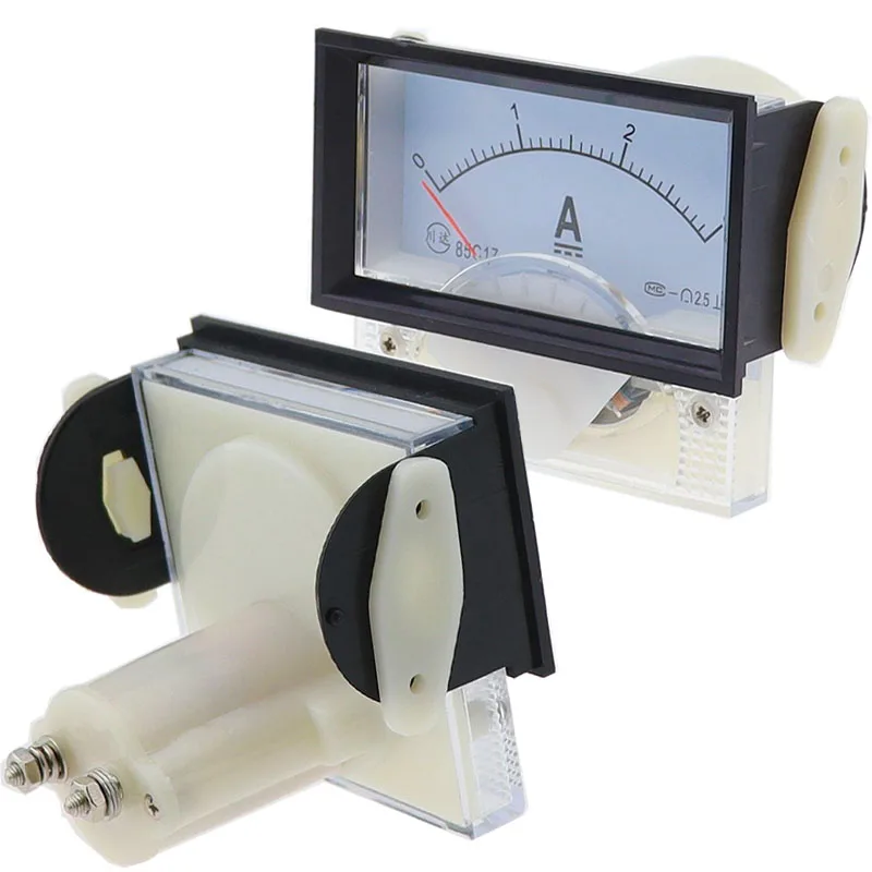 Analógico medidor de painel atual, amperímetro para testes de circuito, Ampere Tester Gauge, 85C17 DC, 1A, 2A, 3A, 5A, 10A, 15A, 20A, 30A, 50A, 75A,