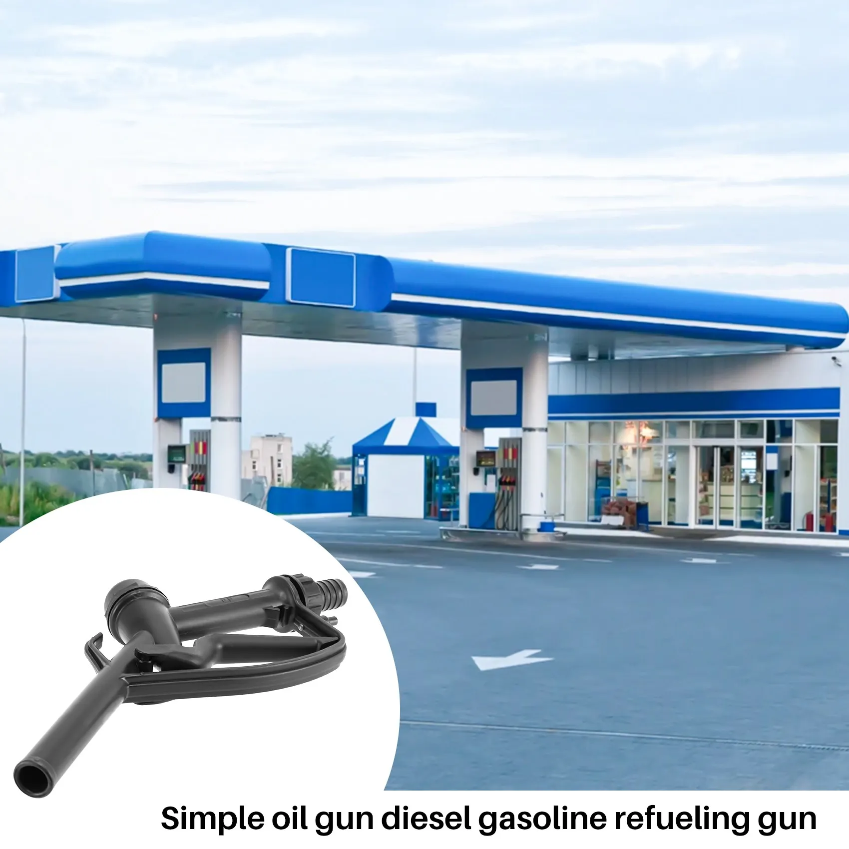 New Lightweight Full Plastic Manual Refueling Tool Simple Gasoline Refueling Nozzle Self-Flowing Refueling Nozzle 1 Inch