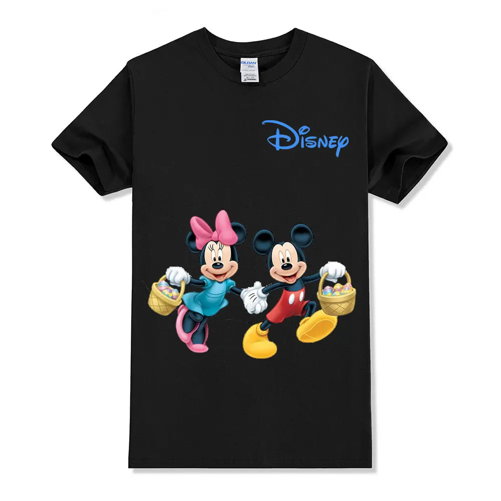 

Hot selling Disney Mickey Mouse fashionable loose round neck summer casual short sleeved men's clothing women's printed original
