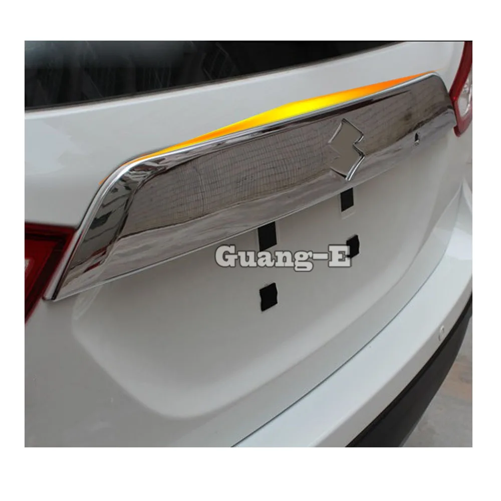 Car Auto Rear Back Bumper Cover Wrap License Trim Frame Lamp Panel For Suzuki S-Cross Scross SX4 2014 2015 2016 2017