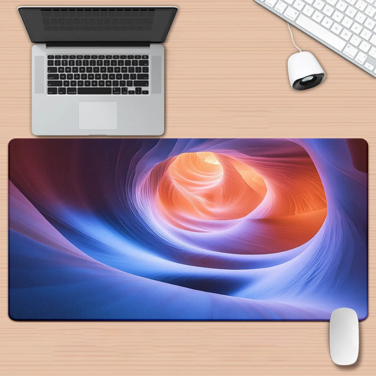 Spiral Cave Art XXL Desk Mat Non-Slip Rubber Base Large Mouse Pad Gaming Office Workstation