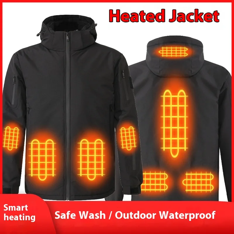 

Smart Graphene Heating Jacket Outdoor Unisex Fleece Lined Electric USB Warmth Motorcycle Rider Vest Cycling Traveling Jacket