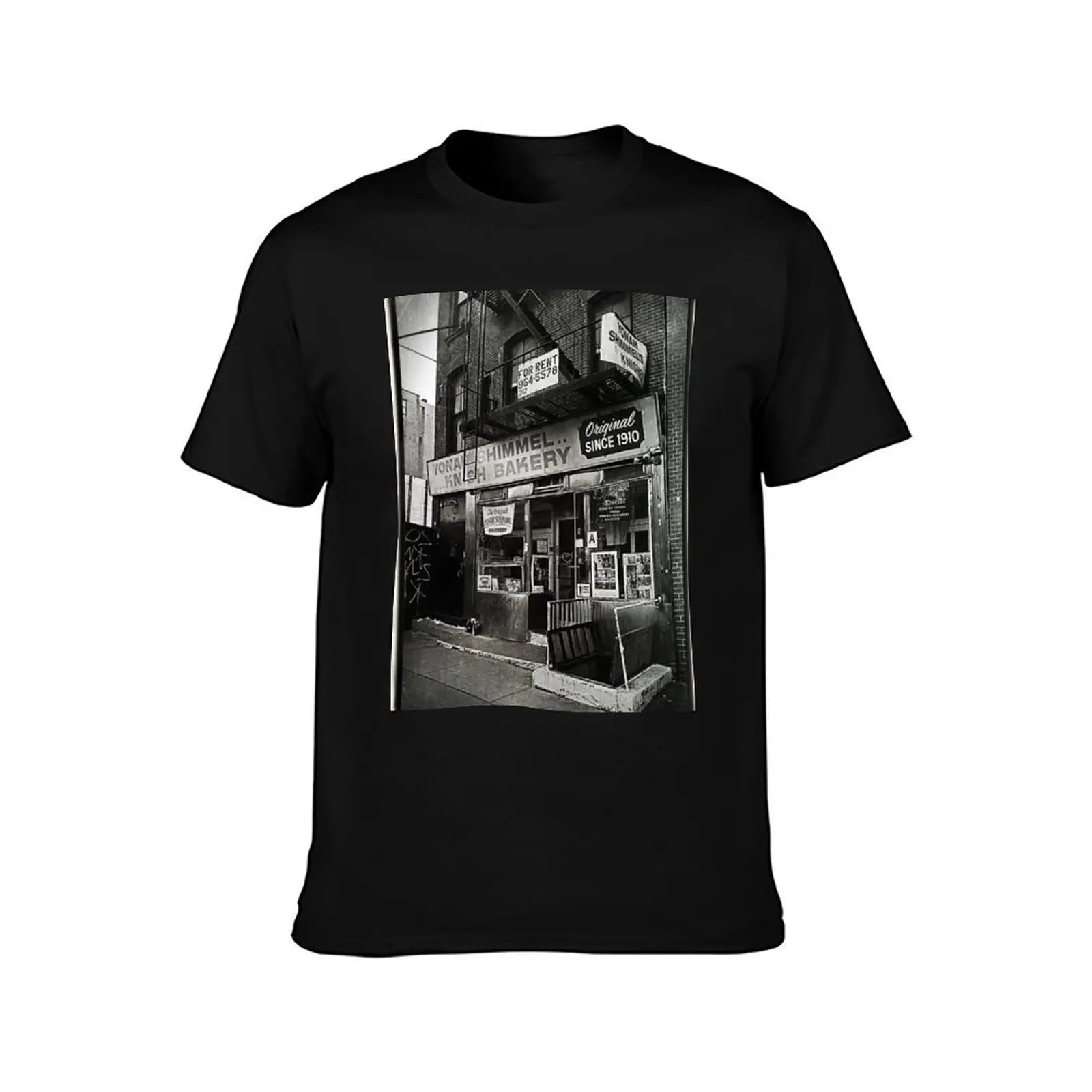Yonah Shimmel Knish Bakery T-Shirt Basic Solid Color Short Sleeve Cotton Top