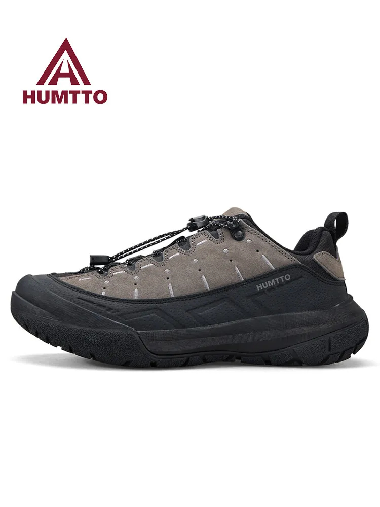 HUMTTO Cowhide Outdoor Hiking Shoes men Trekking shoe Hunting snow boots women Tourism Mountain Breathable Climbing Sneakers