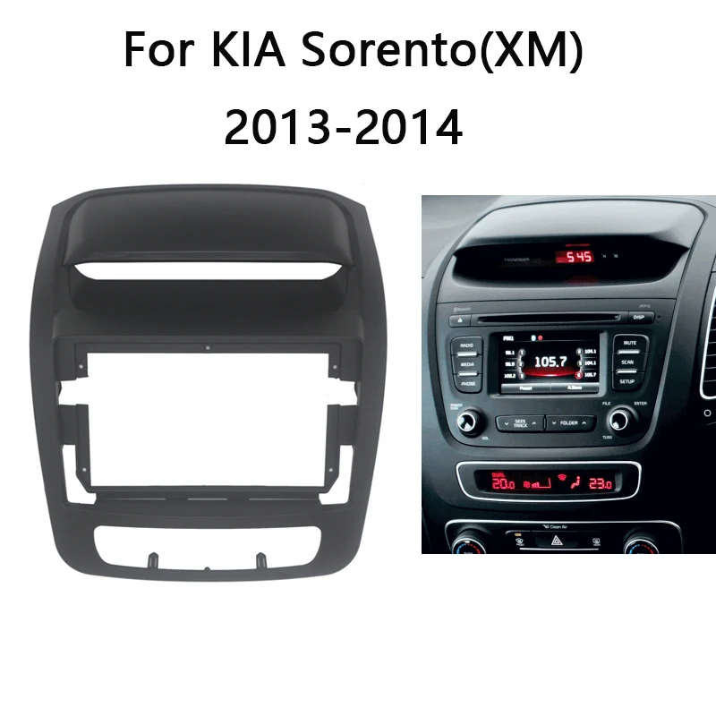 Android Car Radio Fascia For Kia Sorento 2012 2013 2014 2015 Auto Stereo Dash Panel Mounting Facia Head Unit Frame Kit